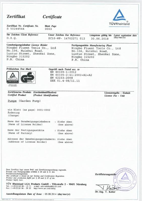 GS - Ningbo Fluent Tools Co., Ltd.
