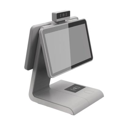 China 13.3+10.1 Plastic Promotional Inch POS Payment System Double Screen Desktop Touch Terminal for sale