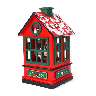 China Other Wholesale Christmas Decorations Wooden Toys Music Boxes For Kids 12*12*24cm for sale