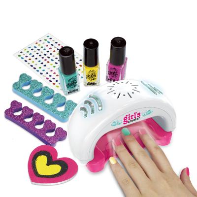 China Fashionable 2021 Nails Art Pretend Beauty Toy Designers 2021 Fashionable Nail Art Kits For Girls for sale