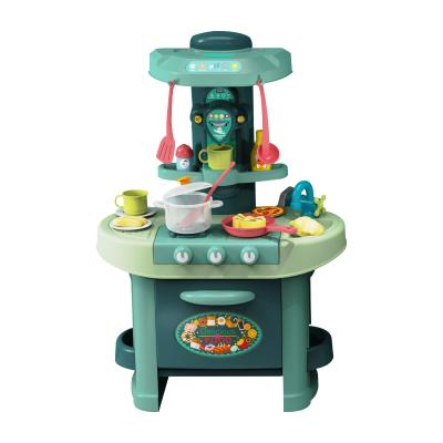 China Baby Kitchen Set Toy Hot Sales Pretend Play Kitchen Pay Attention Toys Set For Kids Cooking With Lights Sound for sale