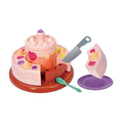 China Plastic Dessert Kit Afternoon Tea Kitchen Toys Birthday Cake Kids Plastic Toys for sale