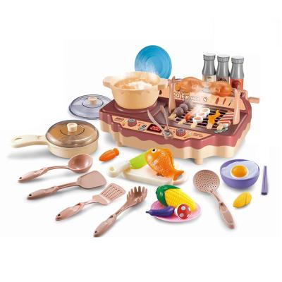 China Simulated BBQ Kitchen Toys Set Children Pretend Play Kids With Food 33*20*19cm for sale