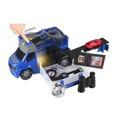 China Pretend Play Storage Truck Kids Children Electric Police Car Racing Set 37.5*15.5*21.1cm for sale