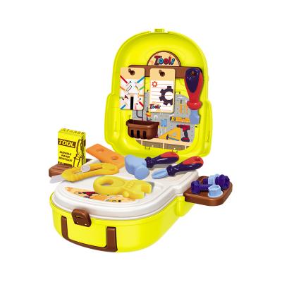 China Wholesale 2 in 1 New Style Kids Pretend Play Backpack Tool Kit Toys 17.5*8.9*20.9cm for sale