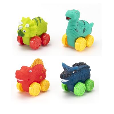 China Soft dinosaur car kindergarten toys montessori dinosaur design baby car educational toys for children for sale