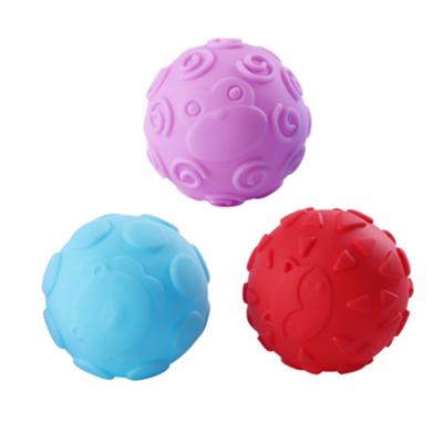 China Silicone Baby Bath Toys Hot Selling Products 8 Pieces Different Items Silicone Baby Bath Ball Toys for sale