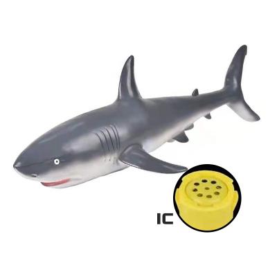 China Multifunctional Educational Play Kids Model Realistic Shark Figures Soft Toy With Sound for sale