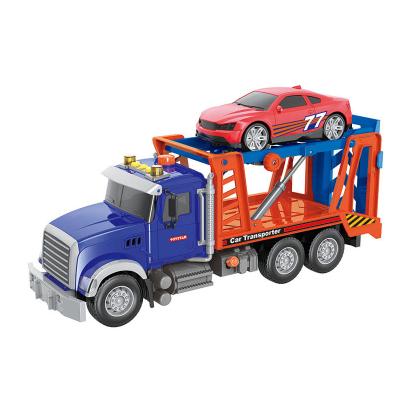 China Plastic Construction Car Toys Set Kids Transport Car Toy Friction With Light Noise for sale