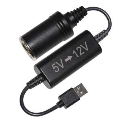 China 5v 9v 12v Buck Boost Socket Converter Step Up Cigarette Lighter To USB Converter Cable 30CM for sale