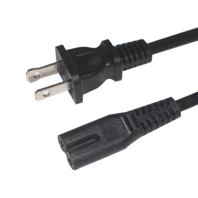 China spt-2 COMPUTER AC 18/2 Us American Cable Polarized Polarity 2 Pin Usa Plug Iec C7 Connector Power Cord for sale