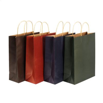 China Recyclable die cut paper bag fries vegetable kebab beverages wholesaler luxory paper bag for sale