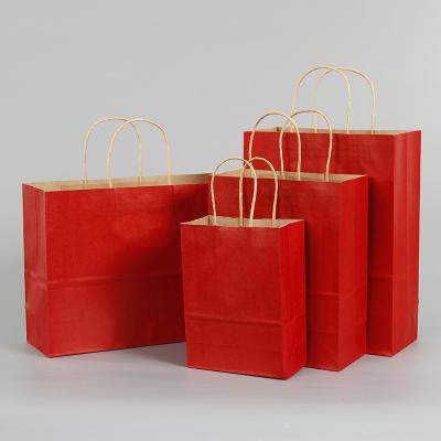 China Recyclable Shopping Paper Bag With Ribbon Handles Flat Bottom Coated Kraft Paper Bag For Bread for sale