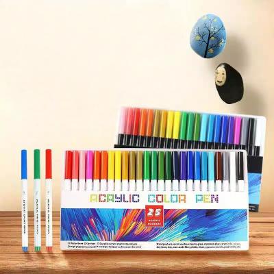 China Durable Waterproof Strong Color Acrylic Paint Artist Brush Fineliner Color Pens For Furniture Marker for sale