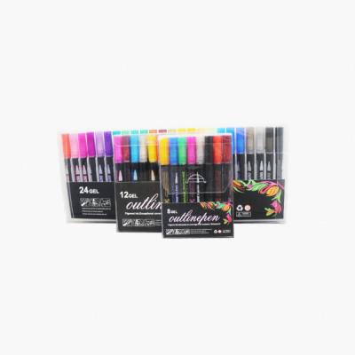 China Contour elements and ink trends are available inseparable in multiple colors extract type highlighter set pen ink marker for sale