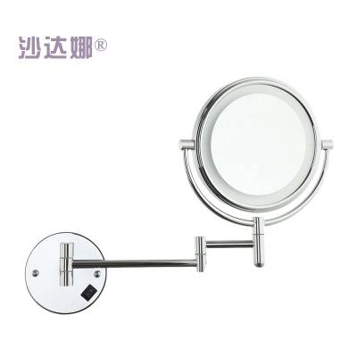 China Newest Custom Magnifying Led Makeup Dressing Table Mirror Hotel Wall Mounted Cosmetic Mirror With Light Luz Espelho for sale