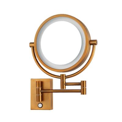 China New Design Wall Mounted Mirror Wall Mounted Bathroom Corner Mirror With Lights For Hilton Hotel for sale