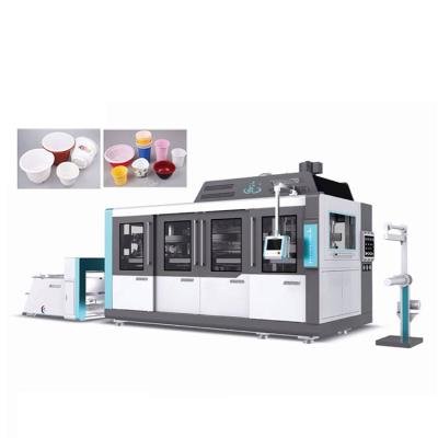 China Factory automatic four-pillar tea cup thermoforming machine price, plastic cup thermoforming machine for sale