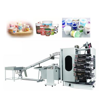 China Multicolor Plastic Screen Printing Machines 6 Color PP Plastic Cup Mugs Machine Dry Offset Printing for sale