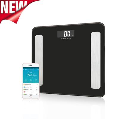 China With Tempered Glass Tray Electronic Personal Digital Scale Large Capacity 180kg Weighing Wireless Digital Smart Bathroom Scale With BMI for sale