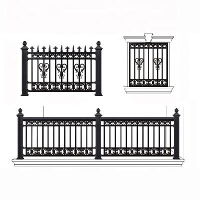 China Easily Assembled Barrier Cast Aluminum Door Grill Design for sale