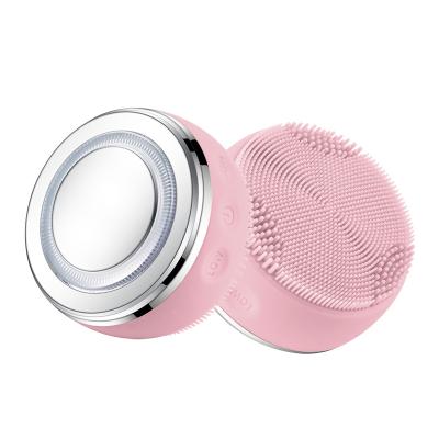 China Silicone DEEP CLEANSING Cleansing Brush Waterproof Vibrating Electric Deep Cleansing Skin Care Cleansing Facial Brush for sale