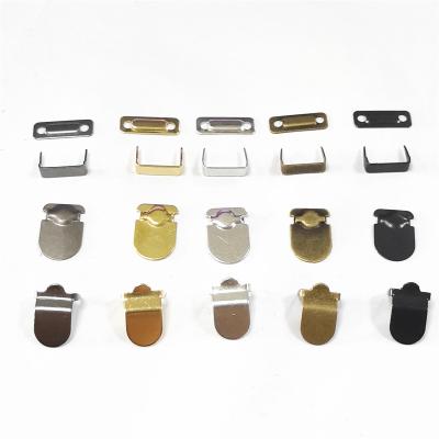 China Nickel Free Brass Material Hook And Bar For Trouser Four Part Anti Rust 2 Tooth Claws Easy Installation Plating To Colors for sale