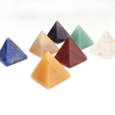 China China Pick 7 Natural Gemstone Crystal Polished 2.5cm Pyramid Gift Sets for sale