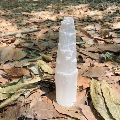 China Europe Feng Shui White Selenite Tower High Quality Healing Energy Newcomers For Decoration for sale