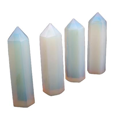 China Europe Natural Crystal Opal Wand Crystal Points Green Crystal Tower for sale