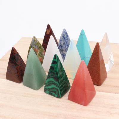 China Wholesale Natural China Buildful Gemstone Hand Carved Pyramid Quartz Crystal Carving Eiffel Tower For Sale for sale