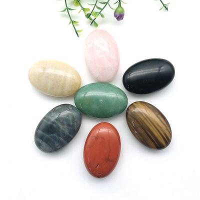 China Agriculture tumbled natural crystal gemstone healing clear quartz crystal palm stone rose quartz tumble stone for sale