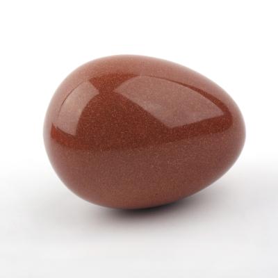 China Newcomers from Europe polished crystals healing red crystal eggs crafts goldstone vaginal eggs yoni eggs for woman for sale