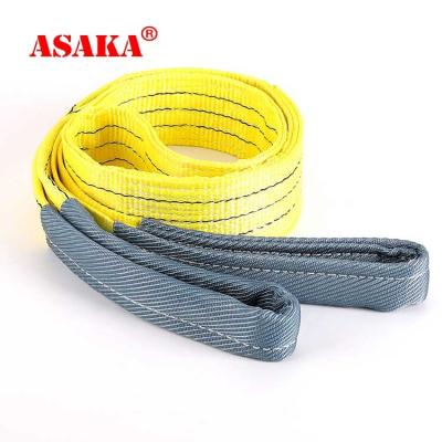 China Lifting Lashing CE Certification Hot Sale Polyester Lifting Sling 3 Ton Lifting Belt Crane 3M Flat Nylon Web Sling for sale