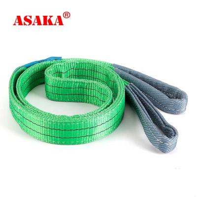 China Lifting goods manufacture in China 6ton 6000kg polyester webbing sling weightlifting belt sling for sale