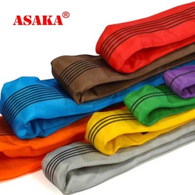 China Lifting Goods Manufactures In China 30 Ton 10m Soft Endless Polyester Round Webbing Sling for sale