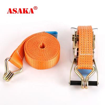 China Polyester Ratchet Tie Down Ratchet Straps Flat Hooks Motocross Ratchet Straps for sale