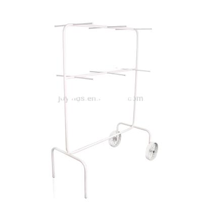 China New Heavy Duty Fashion Trolley Metal Women Clothes Show Rack Metal Lingerie Display Trolley for sale