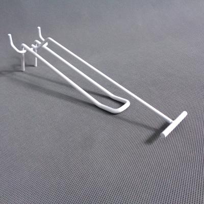 China Universal Pegboard Hooks Two Line Hook Metal Display Peg Hooks Shop Fitting Accessories for sale