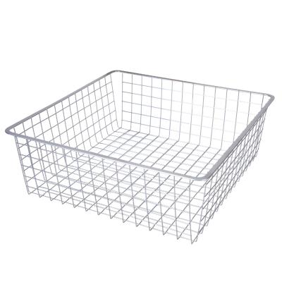 China Stocked metal wire basket /iron basket with powder coating for storage baskets kit for sale