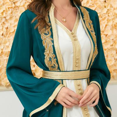 China Anti-Shrink Muslim Abaya Dress Women Abaya Designs Muslim Wedding Dress Women Muslim Dress Dubai Islamic Abaya for sale