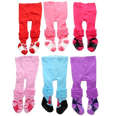 China Color Breathable Newborn Thick Warm Pantyhose Candy 100% Solid Non-slip Infant Socks for sale