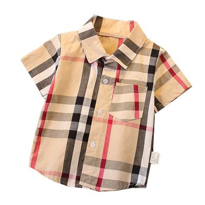 China Kids QUICK DRY Polo Shirt Kids Clothes Cotton Plaid Drop Shipping New London Baby Boys Short Sleeve for sale