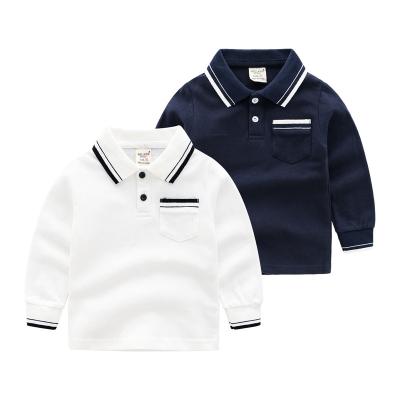 China New Style Boys QUICK DRY Cotton Long Sleeve 100% Polo Shirt Solid Color Kids T-Shirt for sale