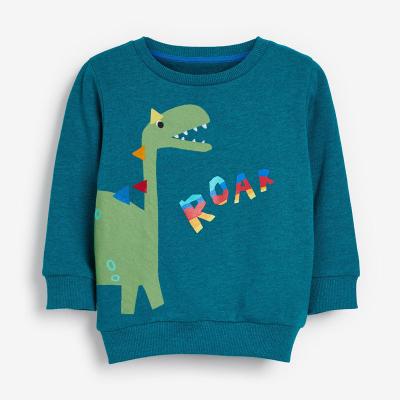 China QUICK DRY Casual Children's Cartoon Dinosaur Clothes Boys O-Neck Long Sleeve Knitted Sweatshirt for sale