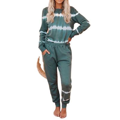 China More casual custom QUICK DRY capucha scam suit pajamas suit printing striped long sleeve pants for sale