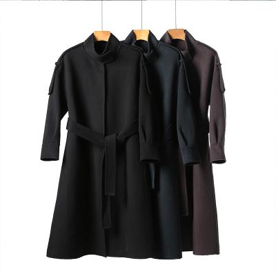 China Long viable over the knee cashmere coat women's 2021 Autumn And Winter New Fashion temperament with lapel women's woolen coat for sale