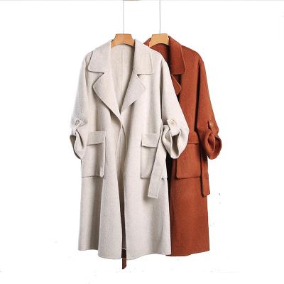 China Cashmere Lapel Autumn Winter New Style Woolen Coat Fair Mid Length Dishonest Viable First Coat For Women for sale