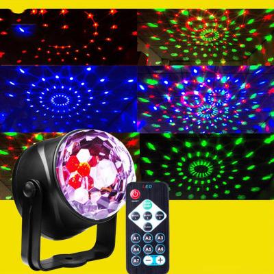 China Colorful Rotating USB Small Ball LED Stage Laser Lamp KTV Stage Lamp Mini Modern Remote Control Magic Crystal Magic Ball Lamp for sale