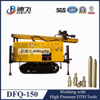 China DFQ-150 pneumatic DTH borehole rock drilling machine rigs for water well for sale